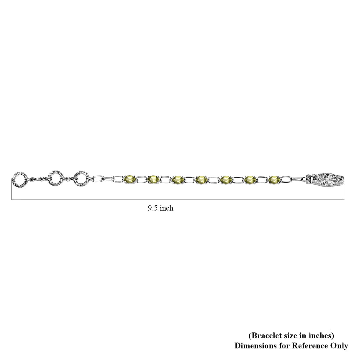 Doorbuster Karis Amethyst, Thai Black Spinel Paper Clip Chain Bracelet in Platinum Bond (6.50 In) 2.65 ctw image number 4