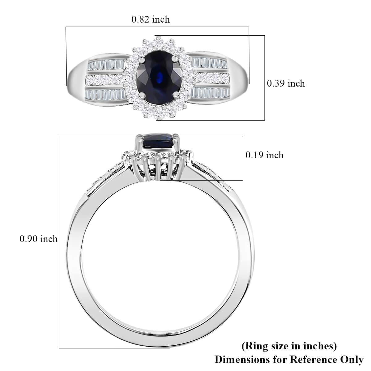 RHAPSODY 950 Platinum AAAA Tanzanian Color Change Sapphire and E-F VS Diamond Halo Ring 6.35 Grams 1.15 ctw with free UV Torch image number 5