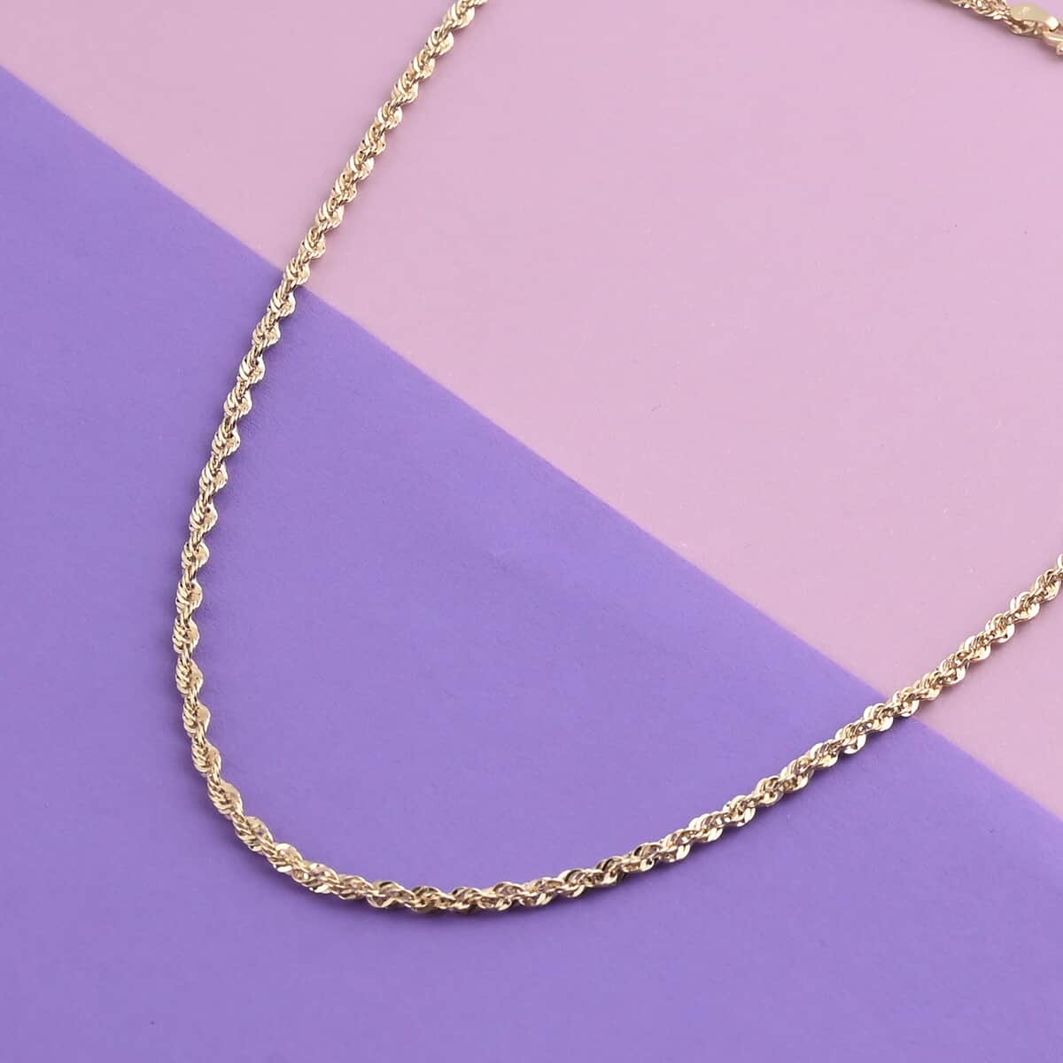 NEW YORK CLOSEOUT DEAL Italian 10K Yellow Gold 3mm Rope Chain Necklace 18 Inches 3.40 Grams image number 1