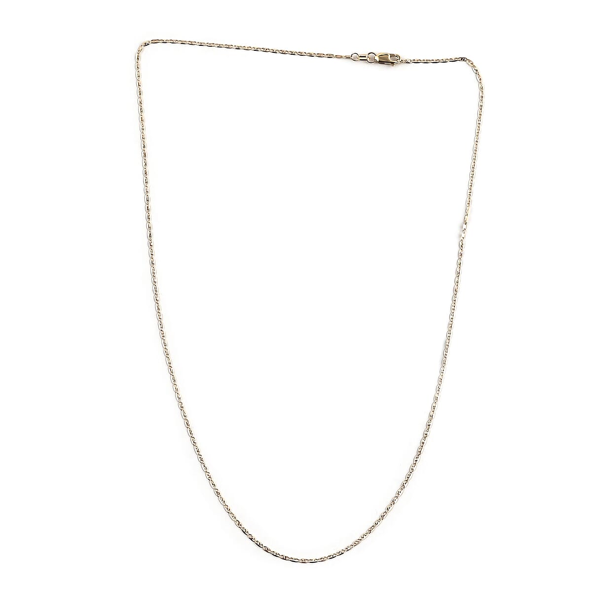 NEW YORK CLOSEOUT DEAL Italian 14K Yellow Gold 1.4mm Valentino Chain Necklace 16 Inches 1.60 Grams image number 2