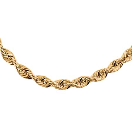 NEW YORK CLOSEOUT DEAL Italian 10K Yellow Gold 4mm Rope Chain Necklace 24 Inches 7.40 Grams image number 0