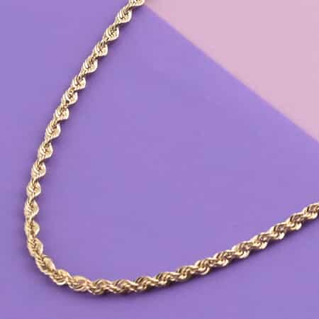 NEW YORK CLOSEOUT DEAL Italian 10K Yellow Gold 4mm Rope Chain Necklace 24 Inches 7.40 Grams image number 1
