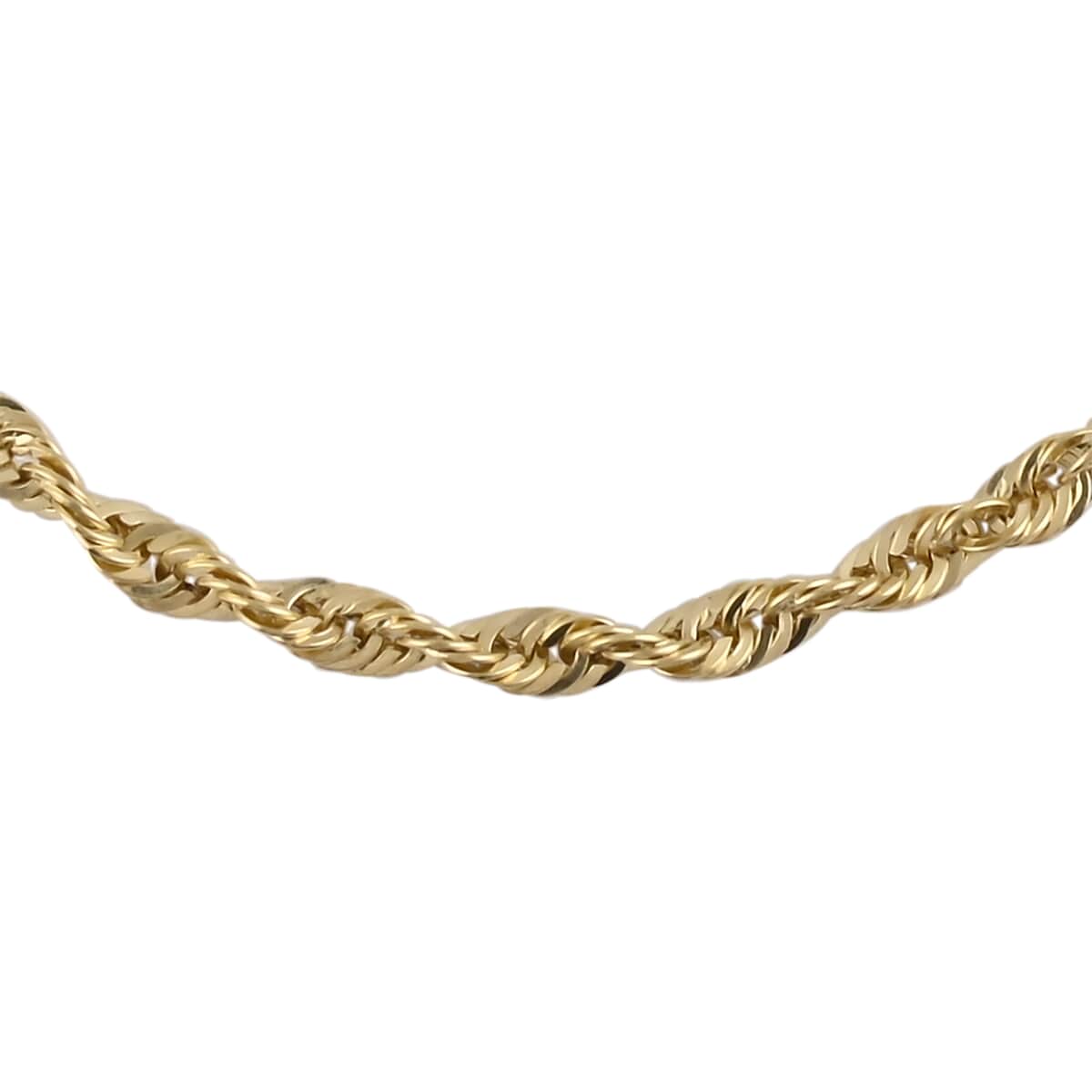 NEW YORK CLOSEOUT DEAL Italian 14K Yellow Gold 2.5mm Rope Chain Necklace 18 Inches 2.50 Grams image number 0