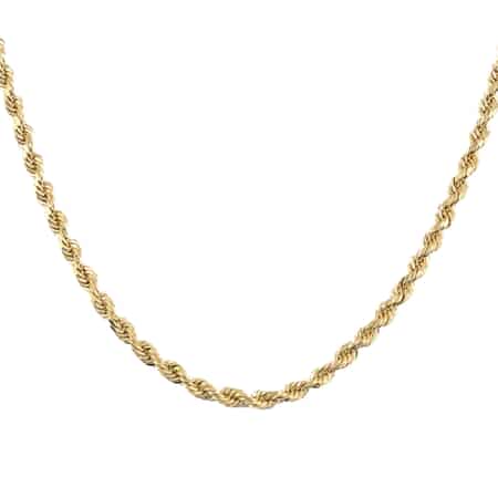 14K Yellow Gold 4.50mm Diamond Cut Rope Chain Necklace (18 Inches) (9.0 g) image number 0