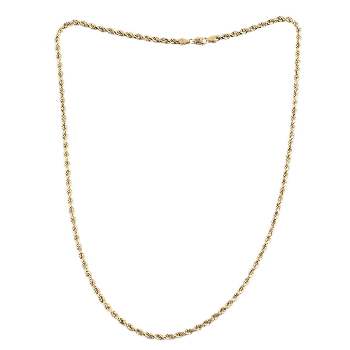14K Yellow Gold 4.50mm Diamond Cut Rope Chain Necklace (18 Inches) (9.0 g) image number 2