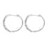 Cheryl Exclusive Pick Luxoro 10K White Gold Natural Champagne Diamond Hoop Earrings 1.00 ctw image number 4