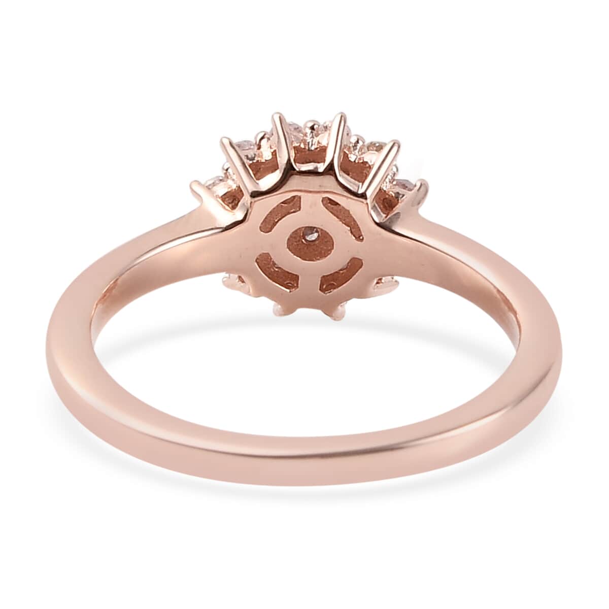 Natural Pink Diamond I3 Floral Ring in Vermeil Rose Gold Over Sterling Silver (Size 7.0) 0.33 ctw image number 4