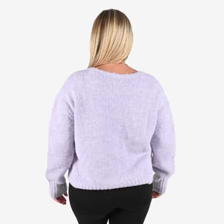 Tamsy Lilac Cardigan with Crystal Buttons - L image number 1
