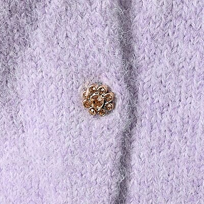 Tamsy Lilac Cardigan with Crystal Buttons - L
