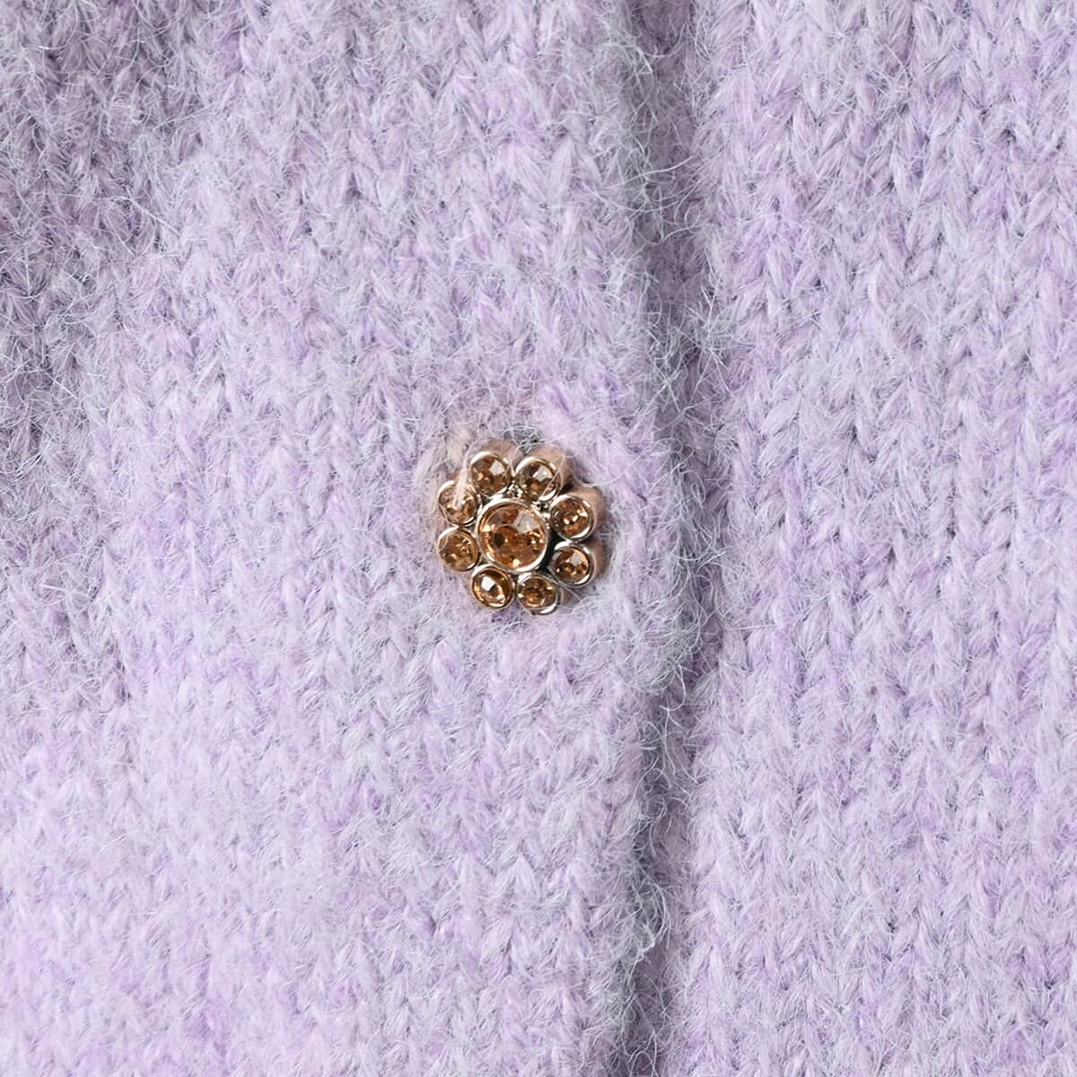 Tamsy Lilac Cardigan with Crystal Buttons - M image number 4