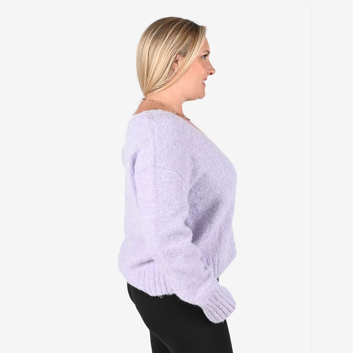 Tamsy Lilac Cardigan with Crystal Buttons - S image number 2