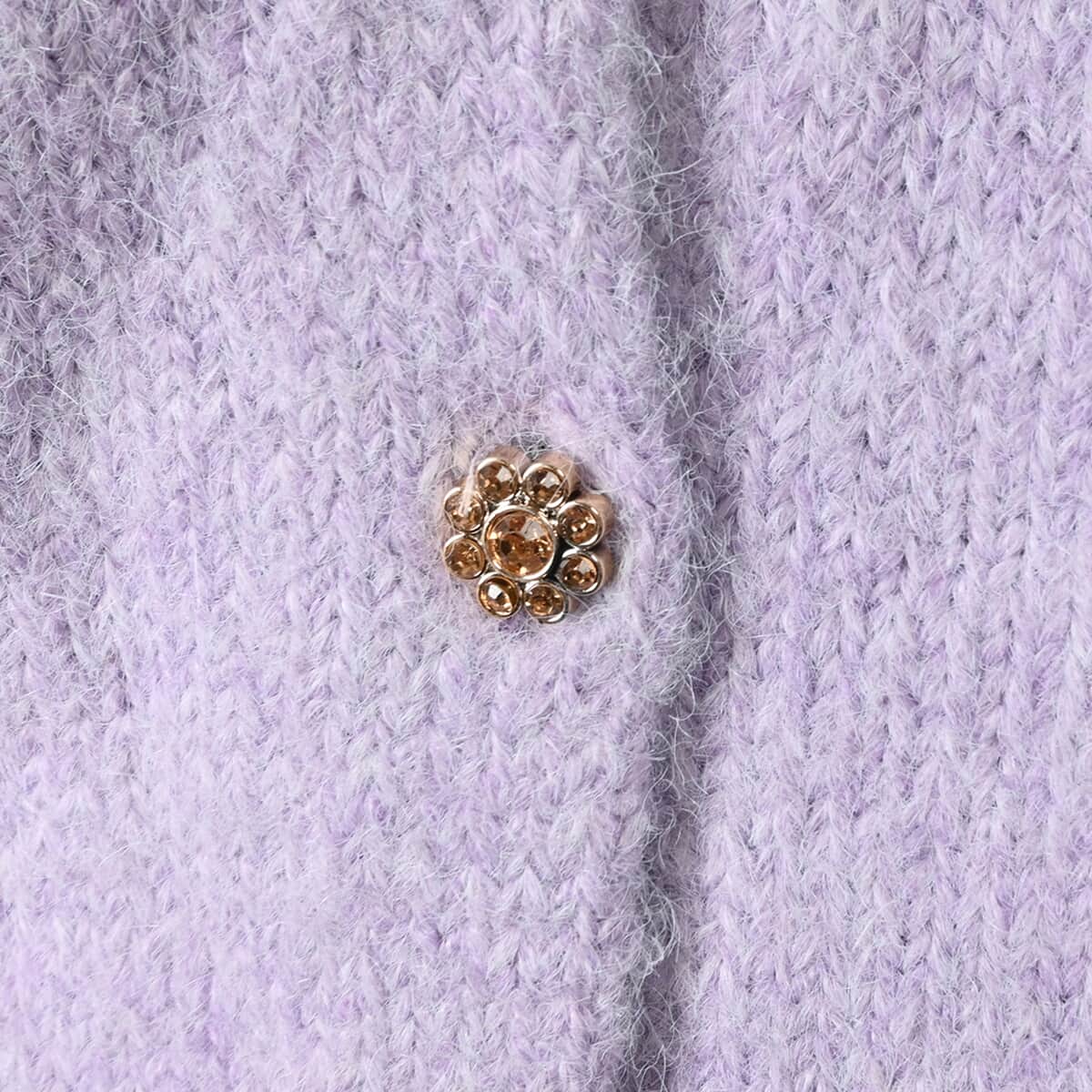 Tamsy Lilac Cardigan with Crystal Buttons - S image number 4