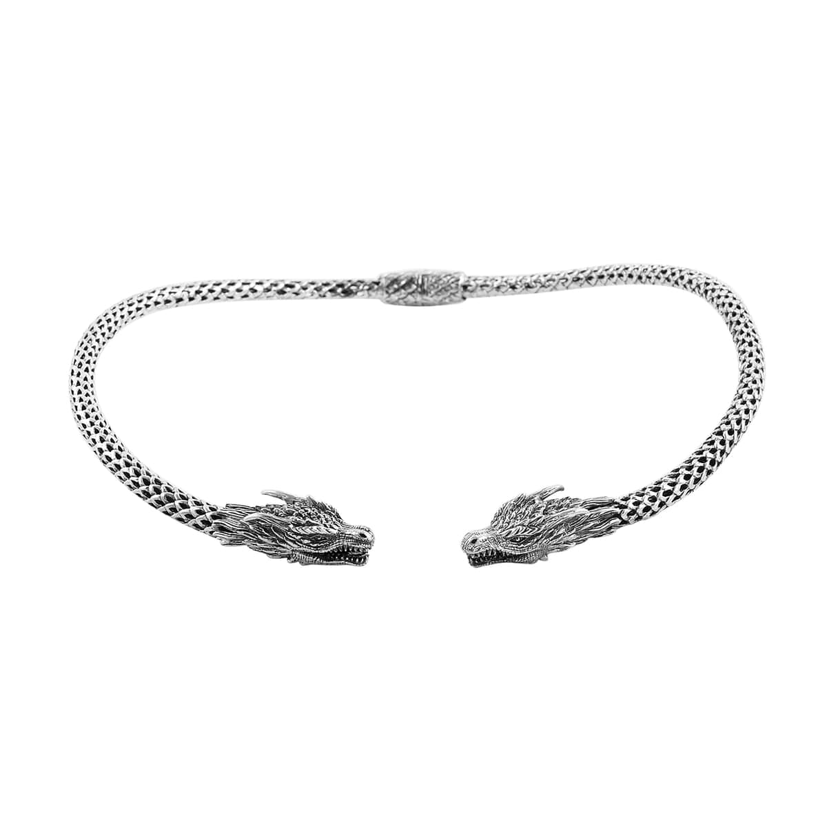 Bali Legacy Sterling Silver Dragon Necklace 18 Inches 59.60 Grams image number 0