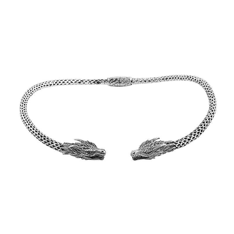 Bali Legacy Sterling Silver Dragon Necklace 18 Inches 59.60 Grams