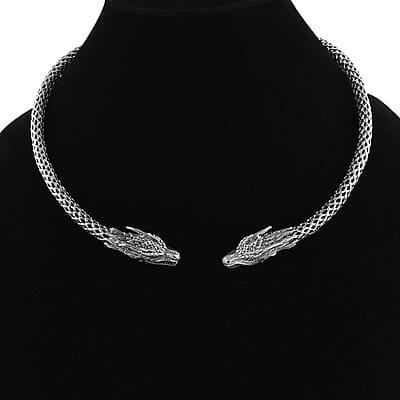 Bali Legacy Sterling Silver Dragon Necklace 18 Inches 59.60 Grams