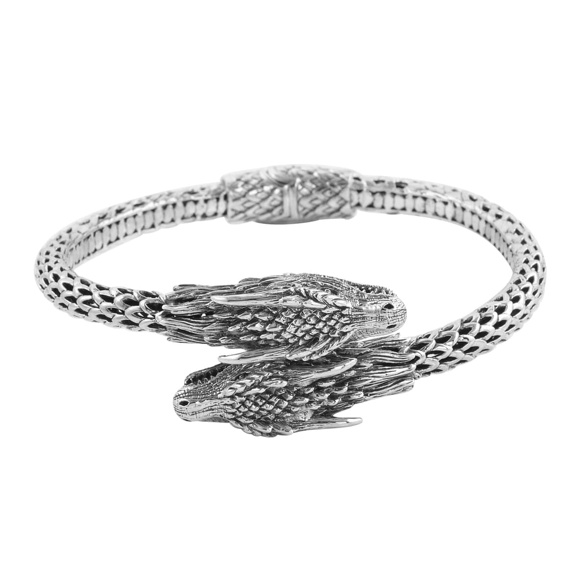 Bali Legacy, Bracelet in 925 Sterling Silver, Dragon Bracelet (7.25 In) 31.40 Grams image number 0