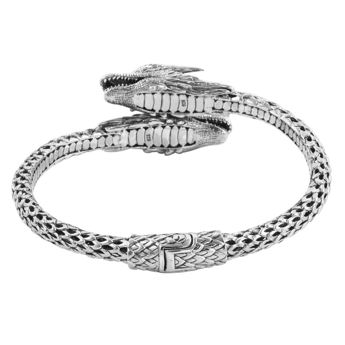 Bali Legacy ,925 Sterling Silver Bracelet, Dragon Bracelet (7.25 In) 31.40 Grams image number 4