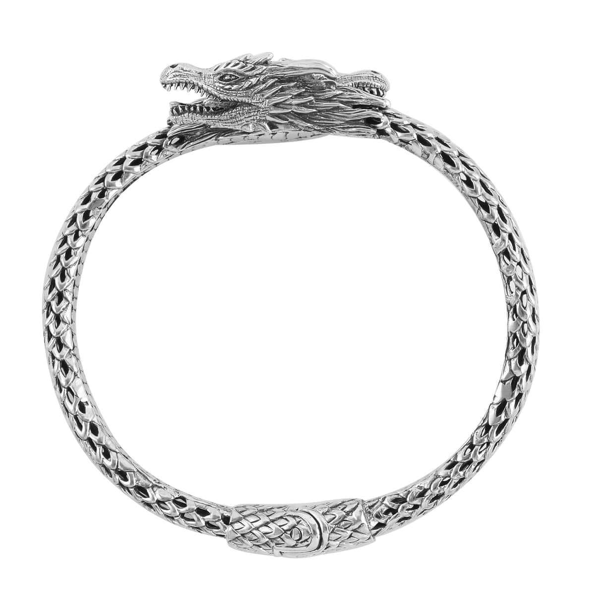 Bali Legacy ,925 Sterling Silver Bracelet, Dragon Bracelet (7.25 In) 31.40 Grams image number 5