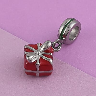 HALLMARK Spiderman Gift Box Charm in Stainless Steel