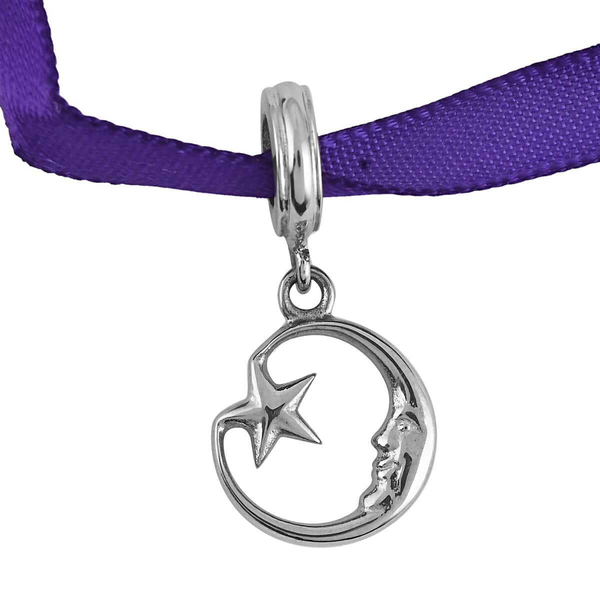 HALLMARK Moon Star Charm in Stainless Steel image number 0