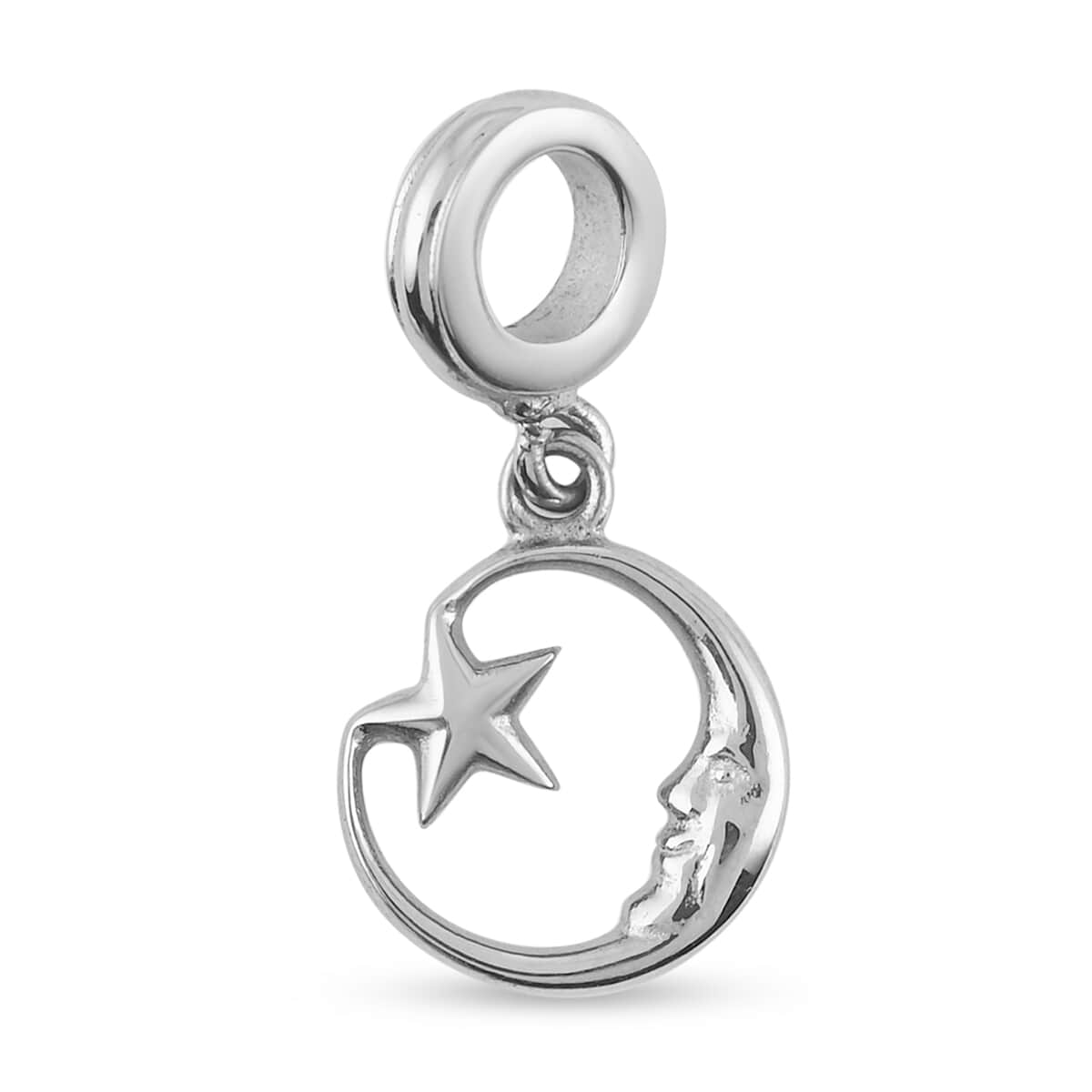 HALLMARK Moon Star Charm in Stainless Steel image number 2