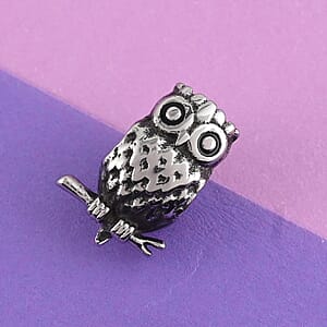 HALLMARK Owl Charm in Stainless Steel
