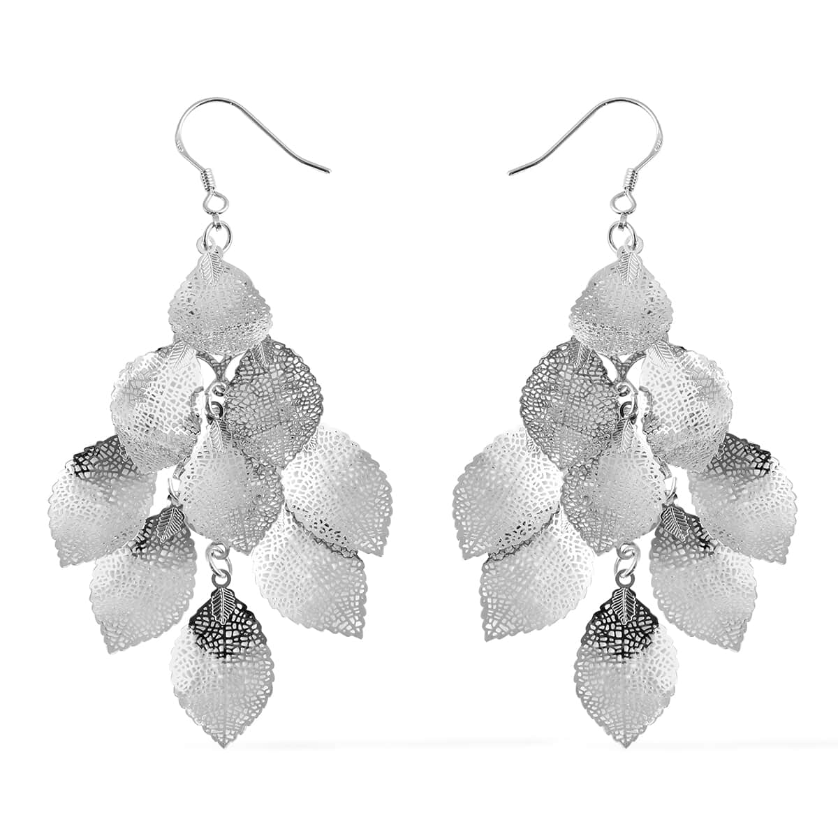 Dear Mom Jewelry Gift Set with Silvertone Statement Fringe Leaf Earrings image number 1