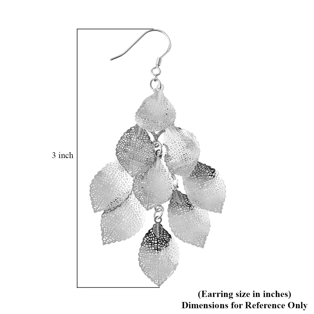 Dear Mom Jewelry Gift Set with Silvertone Statement Fringe Leaf Earrings image number 3