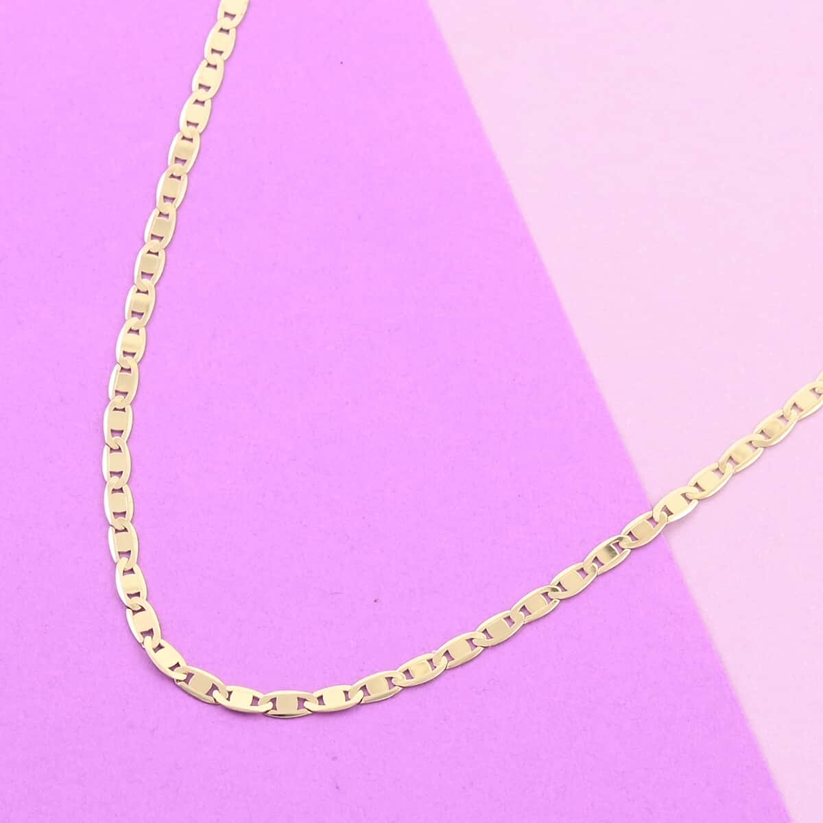10K Yellow Gold 2.3mm Mariner Chain Necklace 20 Inches 3.3 Grams image number 1