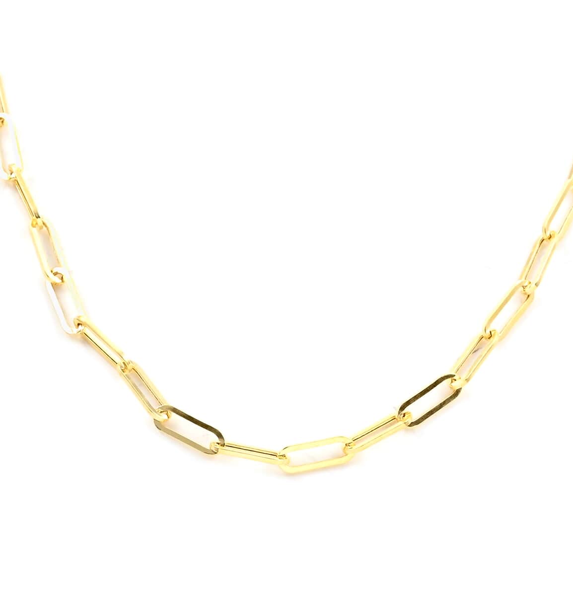 14K Yellow Gold 3.2mm Paperclip Chain Necklace 18 Inches 3.36 Grams image number 0