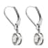 Artisan Crafted Polki Diamond Earrings in Platinum Over Sterling Silver 0.25 ctw image number 3