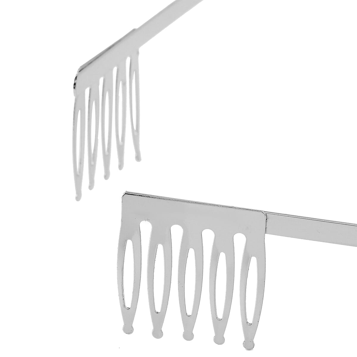 White Glass, White Austrian Crystal Crown Tiara in Silvertone image number 4