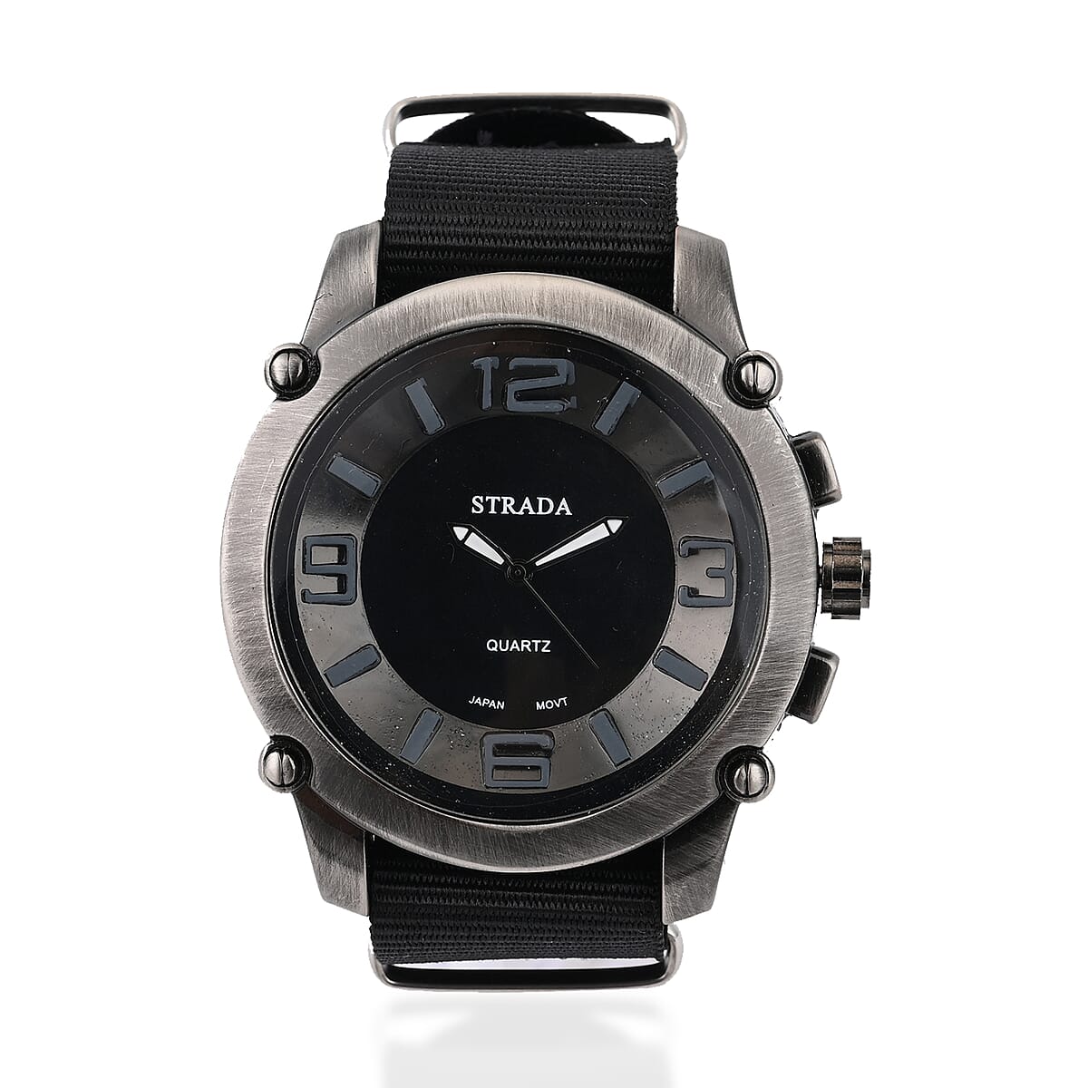 STRADA Japanese Movement Watch with Black Nylon Strap image number 0