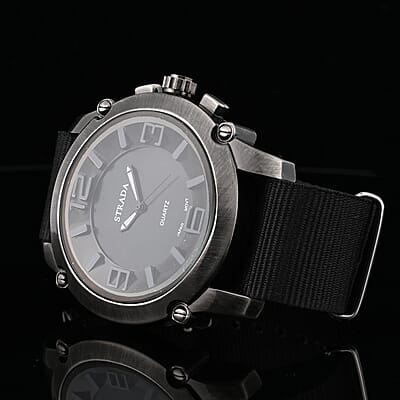 Strada Japanese Movement Watch with Black Nylon Strap