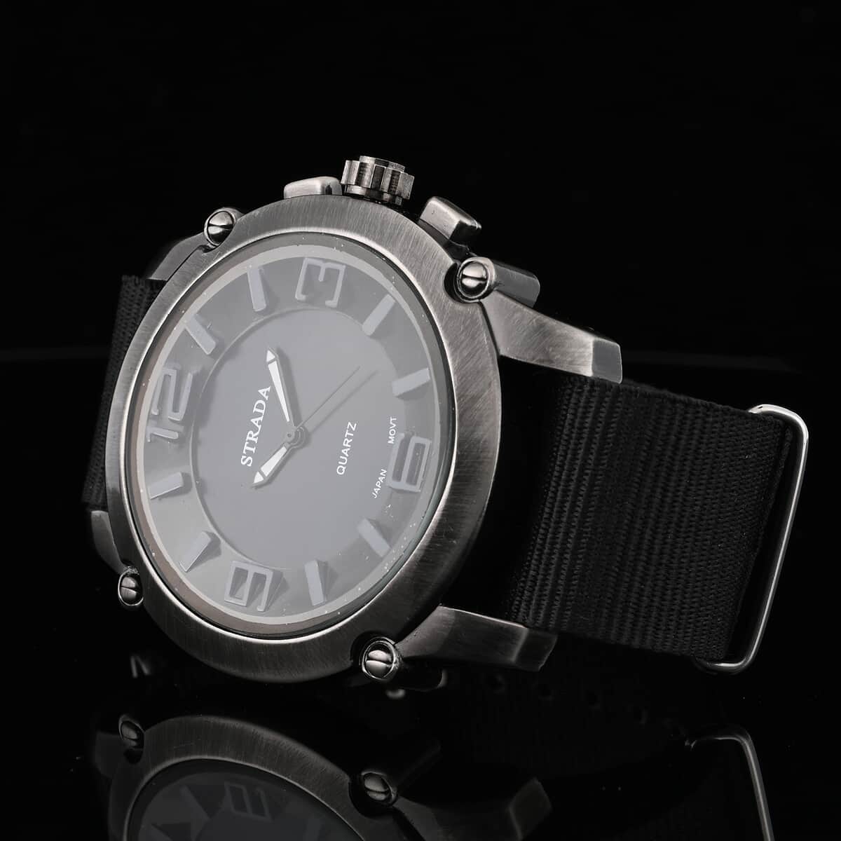 Strada Japanese Movement Watch with Black Nylon Strap image number 1