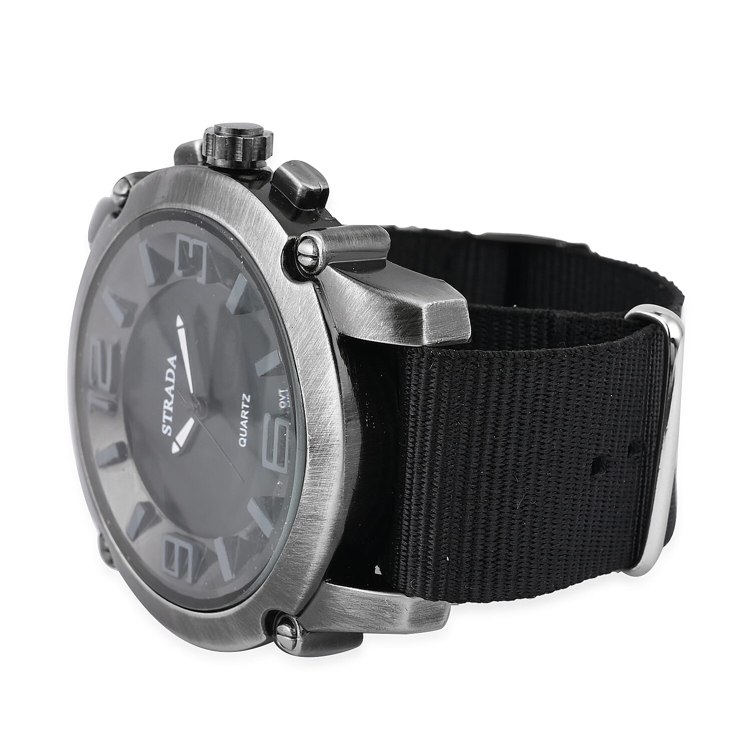 Strada Japanese Movement Watch with Black Nylon Strap