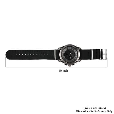 Strada Japanese Movement Watch with Black Nylon Strap