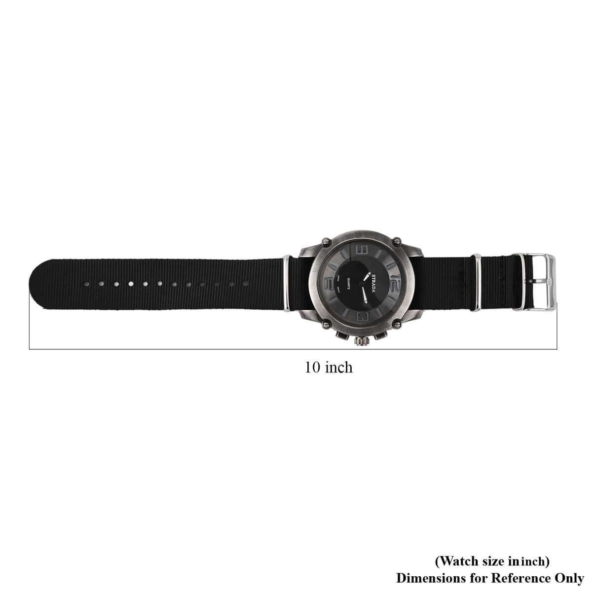 Strada Japanese Movement Watch with Black Nylon Strap image number 6