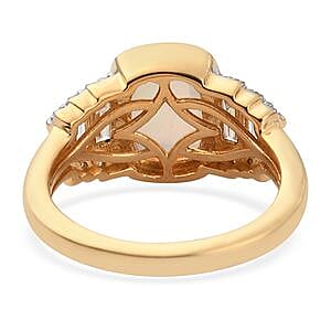 Ethiopian Welo Opal and Multi Gemstone 2.01 ctw Ring in Vermeil Yellow Gold Over Sterling Silver (Size 10)