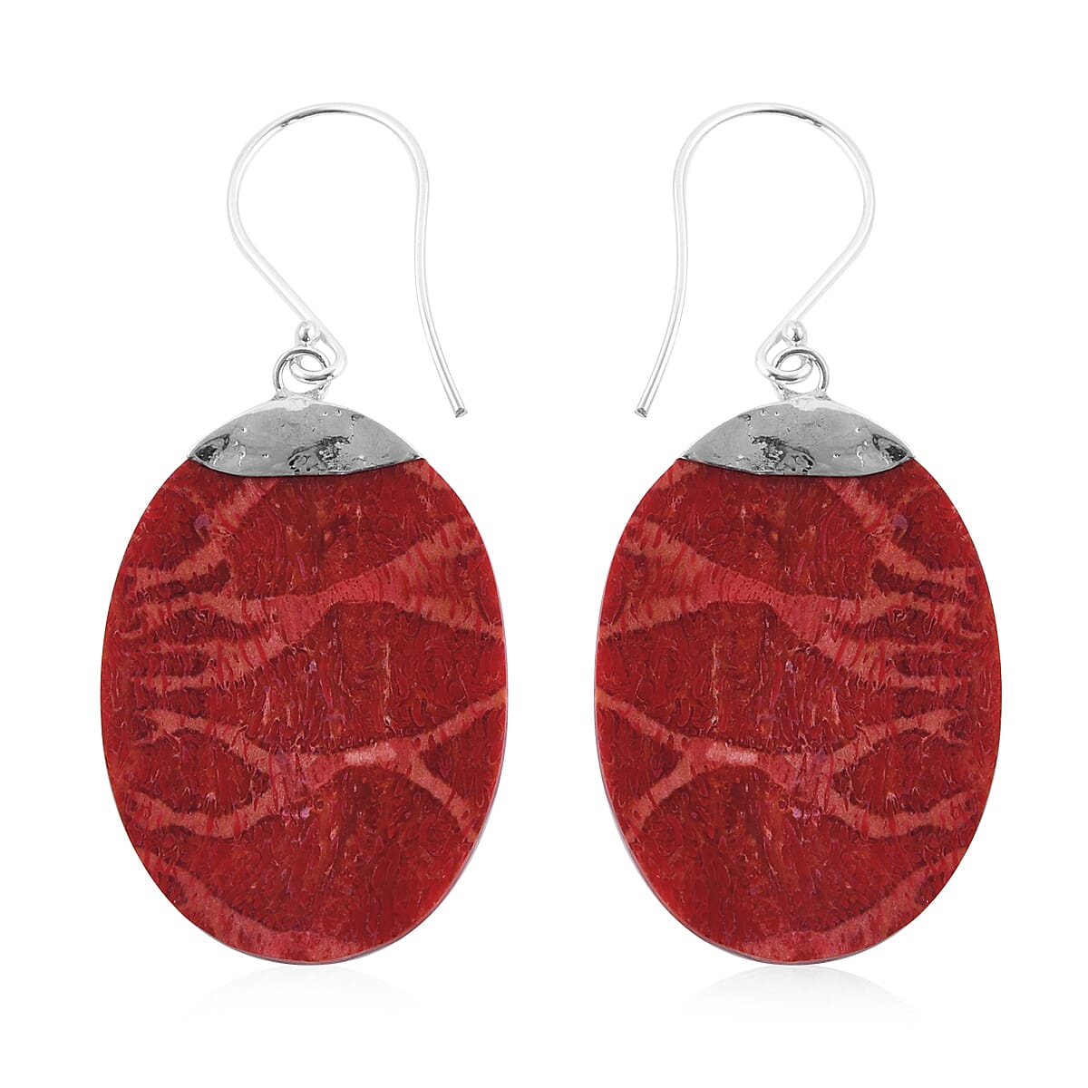 Sponge Coral Earrings in Sterling Silver image number 3