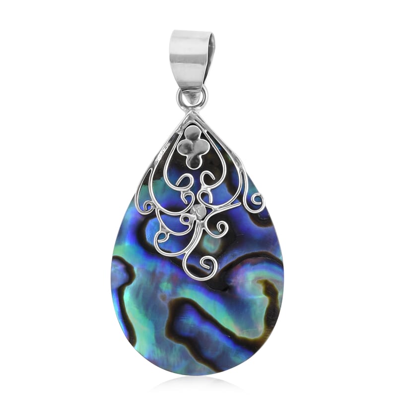 Abalone Shell Pendant in Sterling Silver