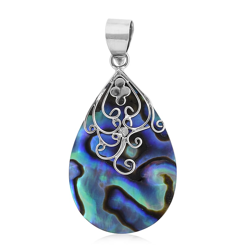 Abalone Shell Pendant in Sterling Silver