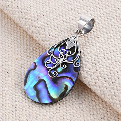 Abalone Shell Pendant in Sterling Silver