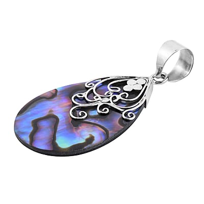 Abalone Shell Pendant in Sterling Silver
