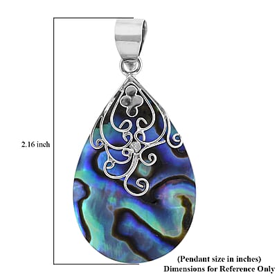 Abalone Shell Pendant in Sterling Silver