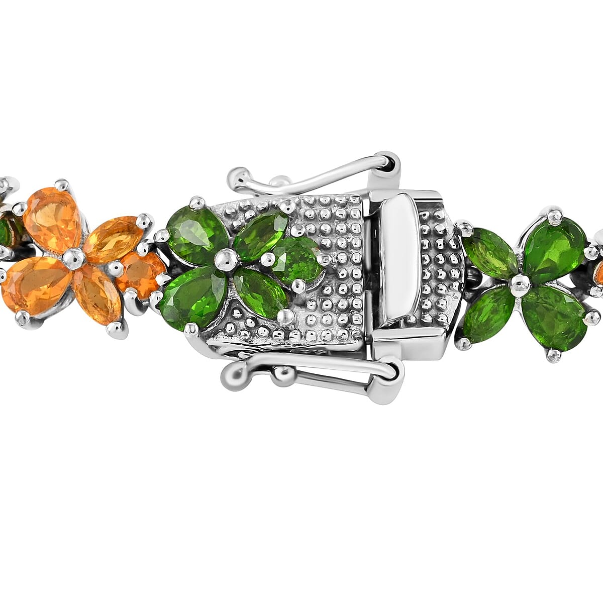 Eon 1962 Swiss Movement Multi Gemstone Watch in Platinum Over Sterling Silver 11.75 ctw image number 4