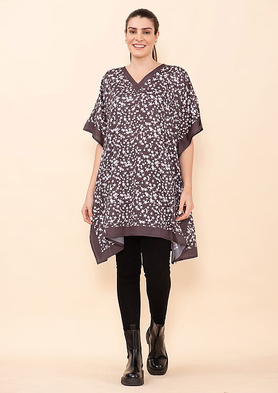 Tamsy Holiday Kaftan Collection – Black Celestial (One Size Fits up to 2X)