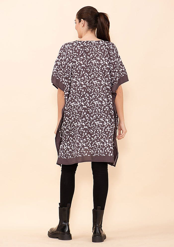 Tamsy Holiday Kaftan Collection – Black Celestial (One Size Fits up to 2X)