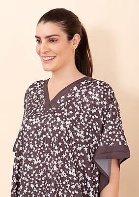 Tamsy Holiday Kaftan Collection – Black Celestial (One Size Fits up to 2X)