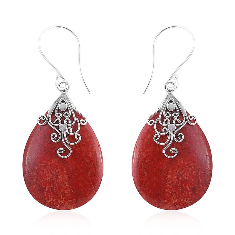 Sponge Coral Earrings in Sterling Silver